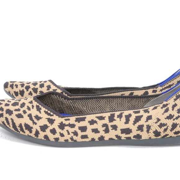 Rothys The Point Leopard Print Pointed Toe Slip on Flat Shoes - Picture 6 of 6